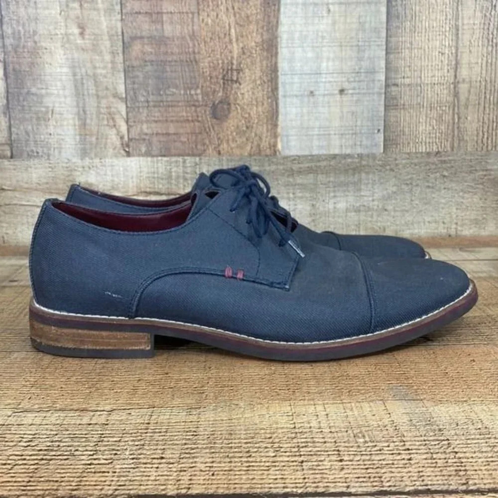Call It Spring Blue Leather‎ Oxford Shoes Mens 9.5 Lace Up